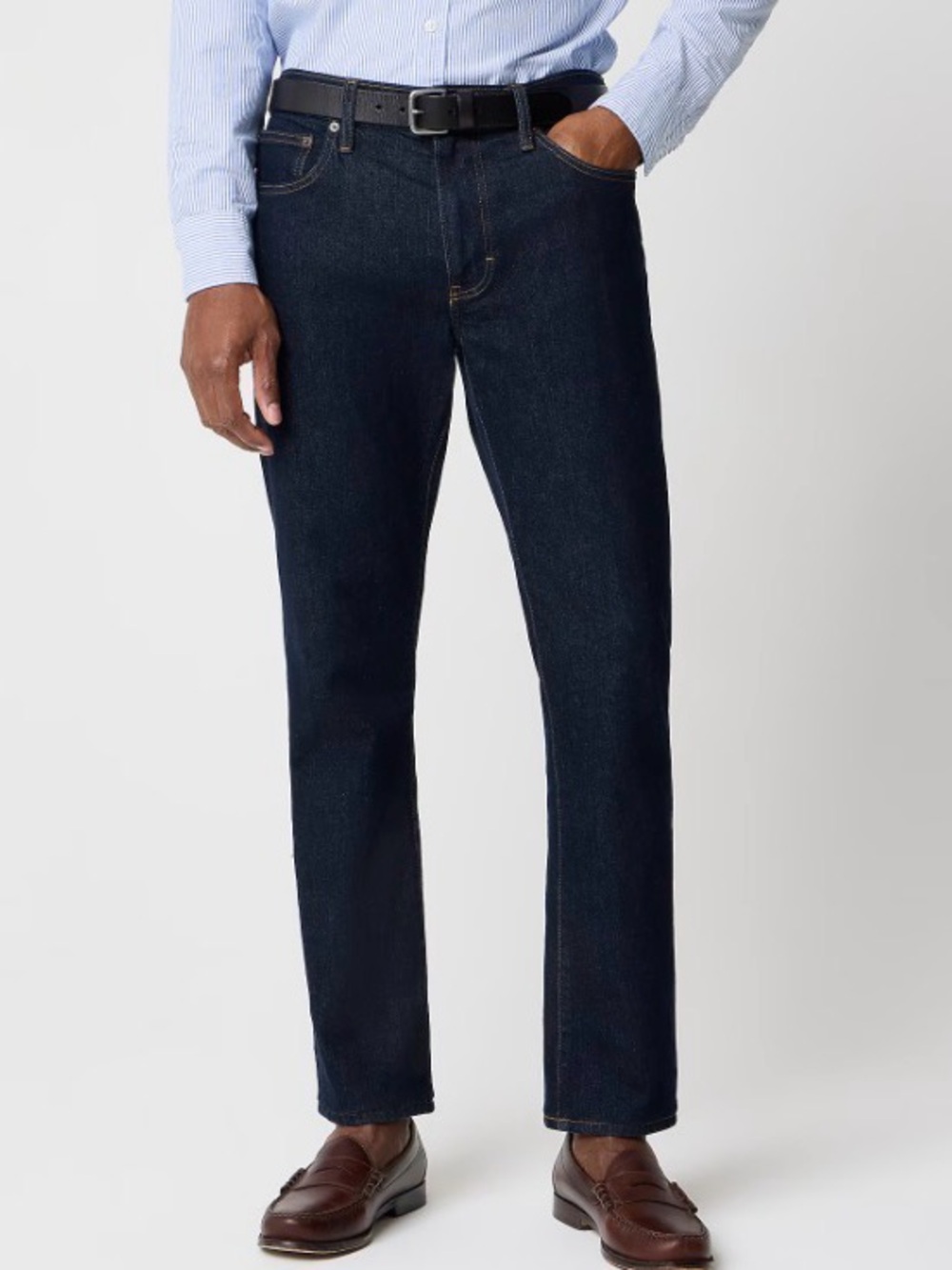 J. Crew Factory Men's Dark Indigo Straight-fit jean in signature flex.32/34.NWT